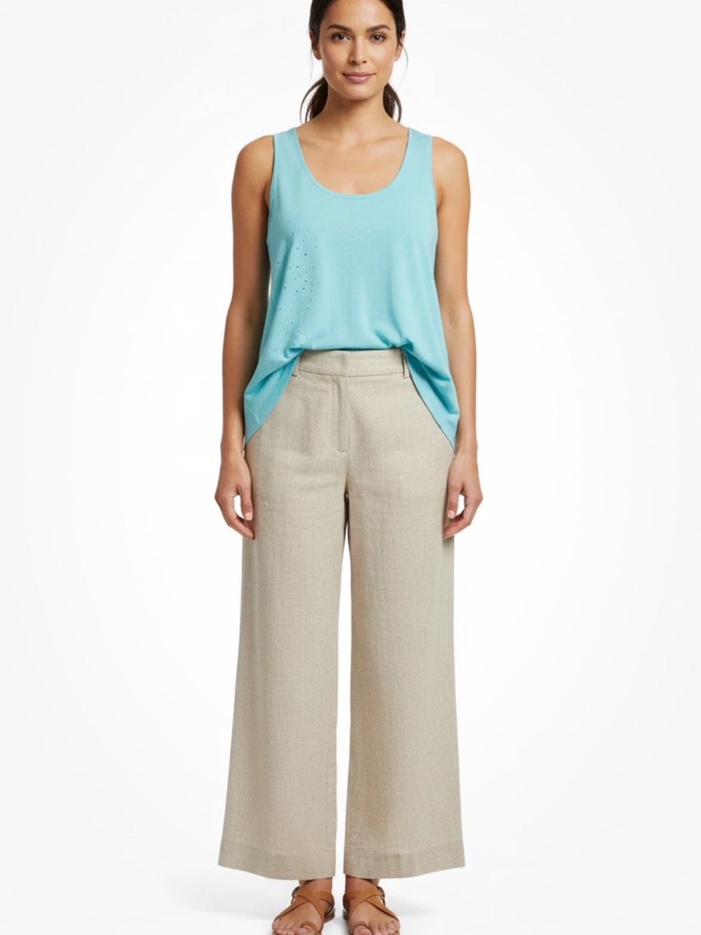 Desigual Turquoise Sleeveless Tank Top